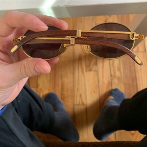 Cartier wooden glasses vinatge